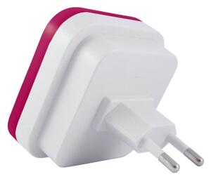 LED Noční světlo se senzorem soumraku LED/0,5W/230V růžová