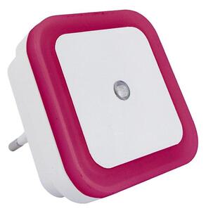 LED Noční světlo se senzorem soumraku LED/0,5W/230V růžová
