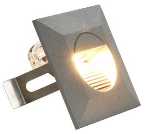 Venkovní LED nástěnná svítidla 6 ks 5 W stříbrná čtvercová