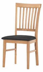 Masivní židle Raines s černou matnou koženkou