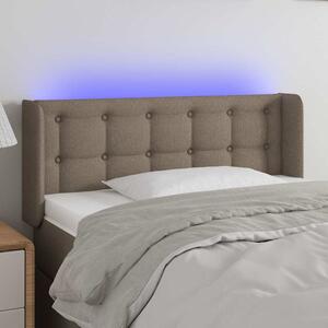 Čelo postele s LED taupe 93 x 16 x 78/88 cm textil 3123656