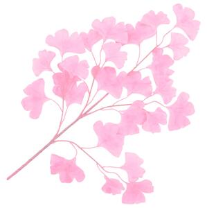 Umělé listy ginko biloba 10 ks růžové 65 cm