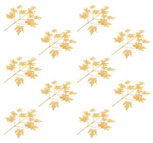 Umělé listy javor 10 ks zlaté 75 cm