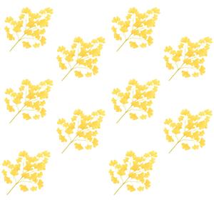 Umělé listy ginko biloba 10 ks žluté 65 cm