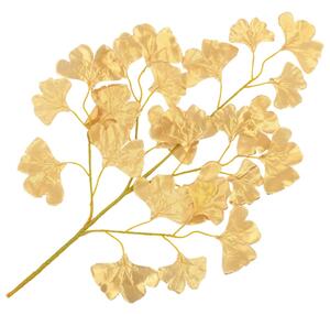 Umělé listy ginko biloba 10 ks zlaté 65 cm