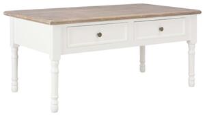 Konferenční stolek bílý 100 x 55 x 45 cm dřevo