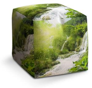 Sablio Taburet Cube Kaskádovitý vodopád - 40x40x40 cm