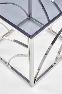 HALMAR Odkládací stolek Unispace 2 sklo/stříbrný