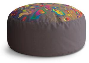 Sablio Taburet Circle Barevné skvrny: 38x48 cm