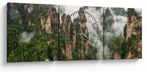 Obraz - Zhangjiajie National Park, Čína (s hodinami) (90x30 cm)