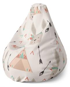 Sablio Sedací vak Pear Zajíček indián - 70 x 95 x 15 cm
