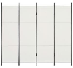 4dílný skládací paraván bílý 200 x 180 cm