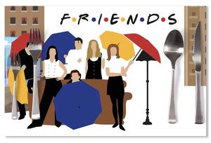 Sablio Prostírání Seriál přátelé FRIENDS Gauč u fontány: 40x30cm