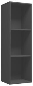 Knihovna / TV skříňka černá 36 x 30 x 114 cm dřevotříska