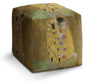 Sablio Taburet Cube Polibek - Gustav Klimt - 40x40x40 cm