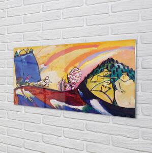 Skleněný panel Venkovské krajiny abstraktní umění 100x50 cm