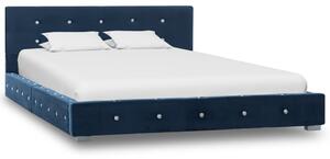 Rám postele modrý samet 120 x 200 cm
