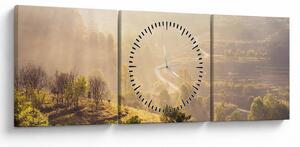 Obraz - Svítání (s hodinami) (90x30 cm)