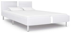 Rám postele bílý umělá kůže 120 x 200 cm