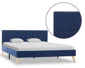 Rám postele modrý textil 140 x 200 cm