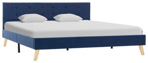 Rám postele modrý textil 160 x 200 cm