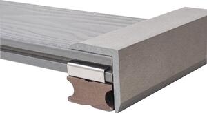 Nextwood terasová lemovací lišta ve tvaru L, šedá, WP1325