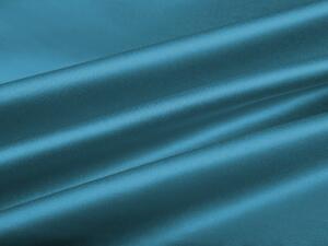 Látka polyesterový satén LUX-033 Petrolejově modrá - šířka 150 cm