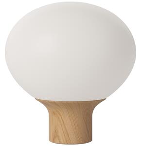 Bolia Opálově bílá skleněná stolní lampa Acorn 32 cm