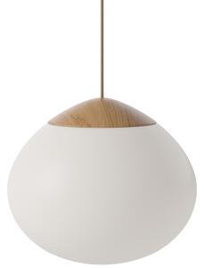 Bolia Opálově bílé skleněné závěsné světlo Acorn 32 cm