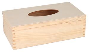 ČistéDřevo Dřevěná krabička na kapesníky s panty