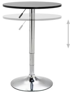 Barový stůl černý Ø 60 cm MDF