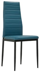 Jídelní židle 6 ks azurově modré umělá kůže