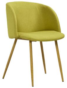 Jídelní židle 4 ks zelené textil