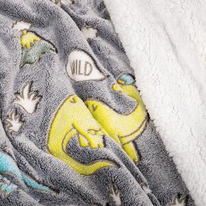 Svíticí beránková deka Dino, 150 x 200 cm