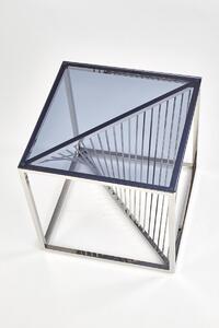 HALMAR Odkládací stolek Aurora 2 kouřový/stříbrný