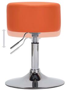 Barová stolička oranžová umělá kůže