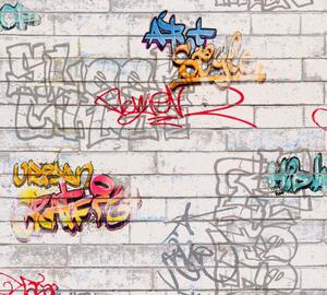 Papírová tapeta na zeď Boys And Girls 6 93561-1 | 0,53 x 10,05 m | šedá, vícebarevná | A.S. Création
