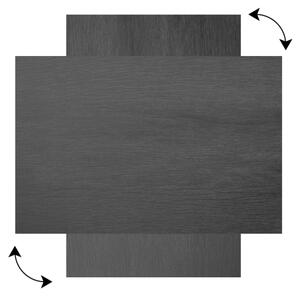 ALLboards METAL MB96_00030 kovový obraz tmavošedé dřevo 90 x 60 cm