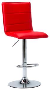 Barová židle červená umělá kůže