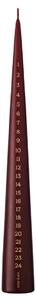 Adventní svíčka Cone 37 cm – 44/2 Deep wine