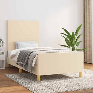 Rám postele bez matrací krémově 90x190 cm textil 3124860