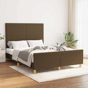 Rám postele bez matrace tmavě hnědý 140 x 190 cm textil 3124890