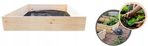 ČistéDřevo Dřevěný vyvýšený záhon 120 x 80 x 18 cm