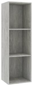 Knihovna / TV skříňka betonově šedá 36x30x114 cm dřevotříska