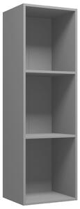 Knihovna / TV skříňka šedá 36 x 30 x 114 cm dřevotříska