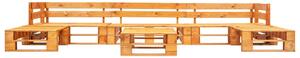 6dílná zahradní sedací souprava z palet dřevo medově hnědá