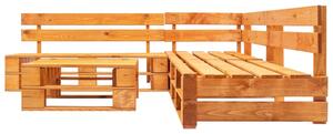 4dílná zahradní sedací souprava z palet dřevo medově hnědá