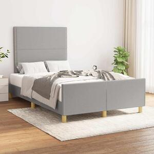 Rám postele bez matrace světle šedá 120 x 200 cm textil 3124960