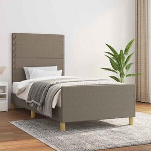 Rám postele bez matrací taupe 90x200 cm textil 3124948