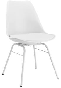 OnaDnes -20% Bílá plastová jídelní židle Tenzo Brad